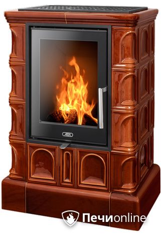 Печь-камин ABX Britania KI, кафельный цоколь, коричневая в Анапе